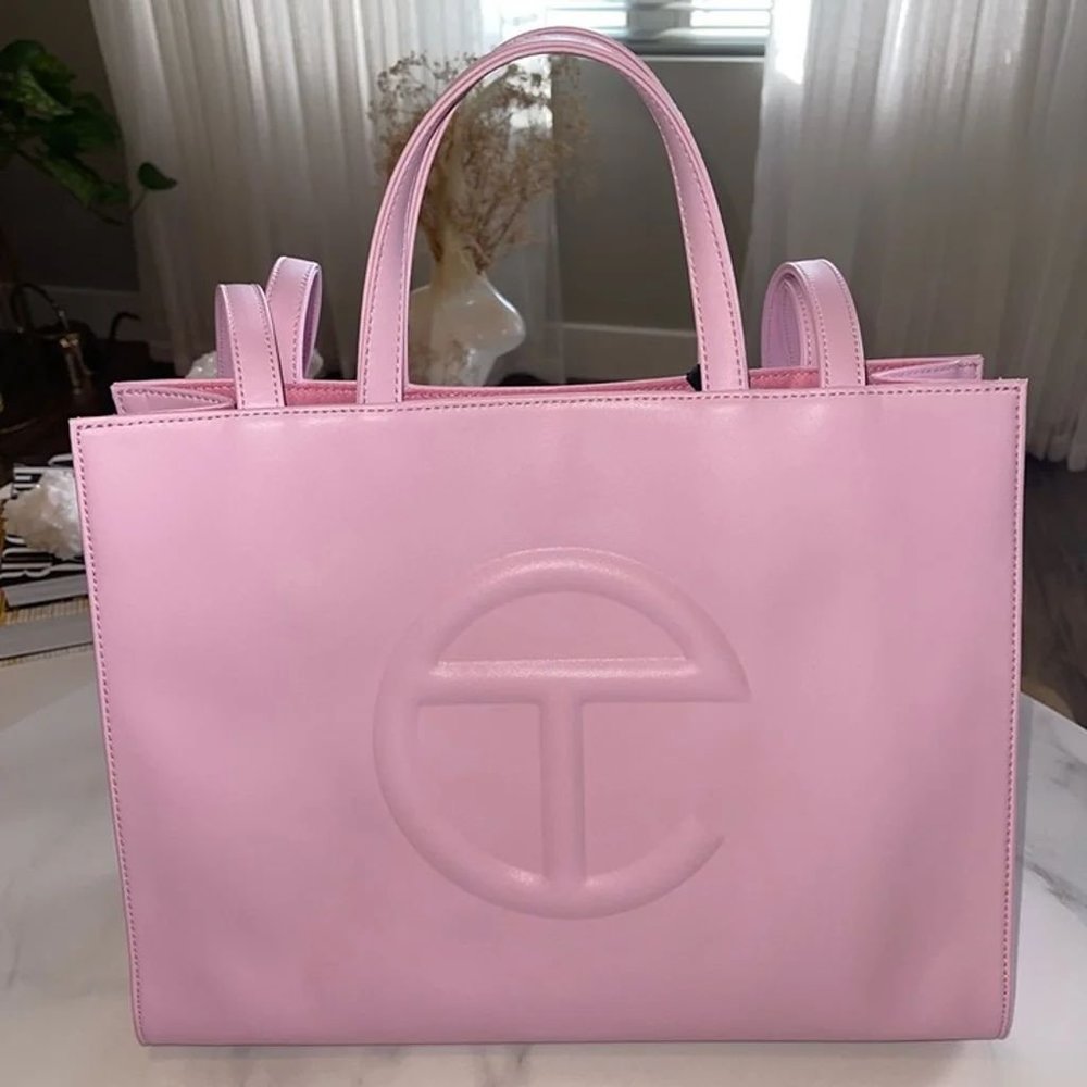 Medium pink telfar handbags